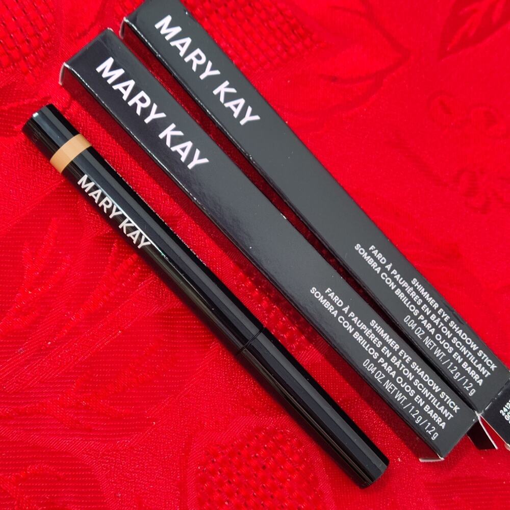 2X 241277 MARY KAY SHIMMER EYE SHADOW STICK FULL SIZE NIB Golden Sunrise